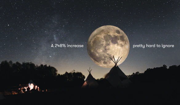 Tipi and giant moon